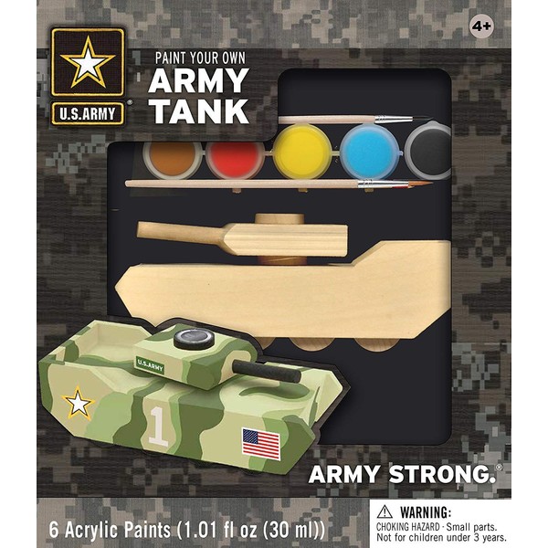MasterPieces Works of Ahhh Army Tank Large Wood Paint Kit