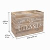 Karisky Kitchen Utensil Holder for Countertop, Farmhouse, Solid Real Wood,