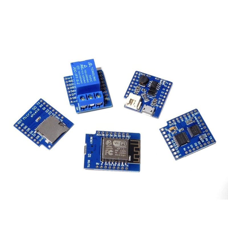 CANADUINO® 3 x WEMOS D1 Mini Micro-SD Card Shield