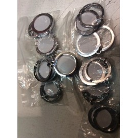 Unbranded 10 Qty DIY Insert 1" Photo Picture Frame Keyring Key Chain Ring Keychain Gift