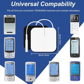 40PCS Almohadillas de Electrodo para Fisioterapia, Parche de Electrodos de Reutilizables, Electrodos Autoadhesivos de Masaje TENS para Estimulación Muscular, Masaje Corporal(5×5)