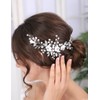 Teyglen Flower Bride Wedding Hair Vine Silver Wedding Headband Handmade