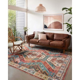 Loloi II Zion Red/Multi 7'-6" x 9'-6" Area Rug