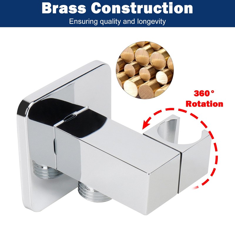NearMoon Brass Hand Held Shower Head, Luxury High Pressure Shower