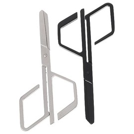 2Pcs Professional Nose Hair Scissors Set Stainless Steel Portable Trimming Scissors for Men and Women Easy Nose Hair Removal Grooming Tools