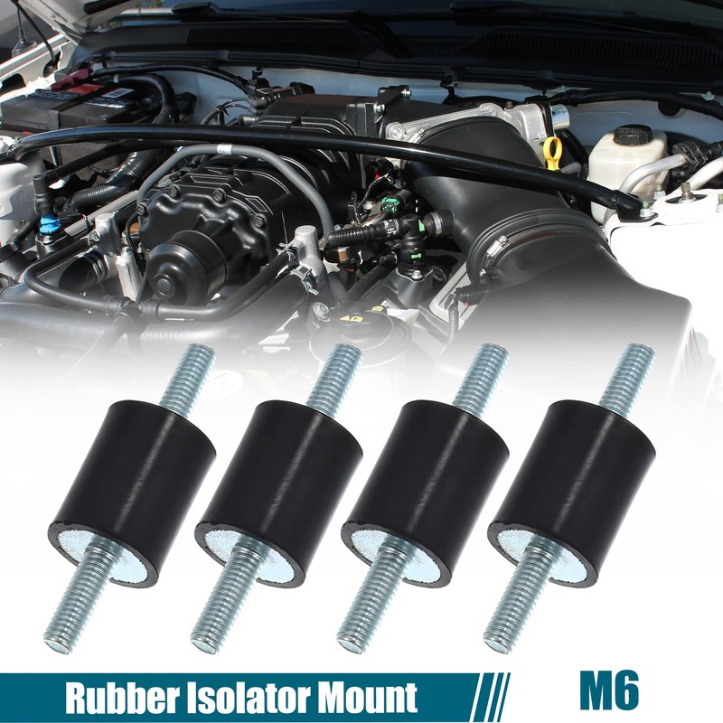 X AUTOHAUX 4pcs M6 Anti Vibration Rubber Isolator Mount 20x25mm