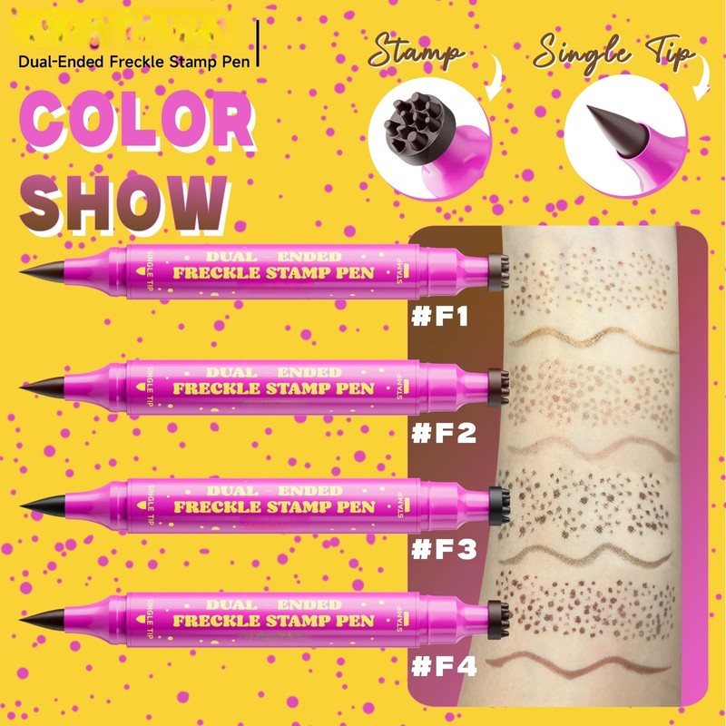 Laifu Braun Freckle Stamp Pen, 2 in 1 Magic Artificial