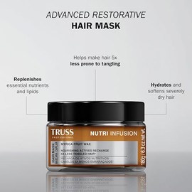 TRUSS Mascarilla Capilar Nutri Infusion - Tratamiento De Acondicionamiento Profundo Para Cabello Seco, Daado O Tratado Qumicamente Con Cera De Fruta  
