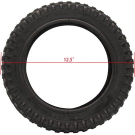 Burromax Track Pavement Tire 12.5x2.75 (12-1/2x2-3/4) & Inner Tube Set for TT250 TT350R TT750R, Razor MX350 MX400 Dirt Rocket, X-Treme X-560, Electric Mini Bikes, Mini Pocket Bikes