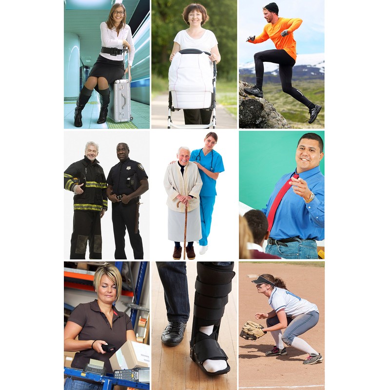 6 Pair Graduated Compression Socks for Men and Women (All