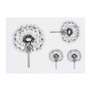 4 x 'Single Dandelion' Temporary Tattoos - Water Resistant, Skin-Safe,