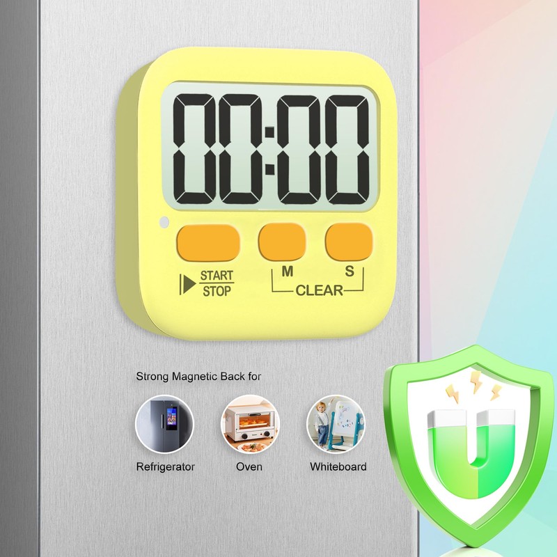 Antonki 2 Pack Digital Timer for Kids, Magnetic Countdown Kitchen