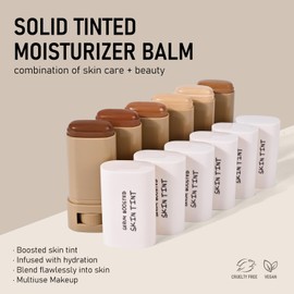 KYDA Tinted Moisturizer Stick, Solid Serum for Boost Skin Tint, Tined Foundation Stick, Multiuse Solid Beauty Balm for Contour Concealer and Foundation, Sheer to Light Cover, Lightweight Blendable, 05