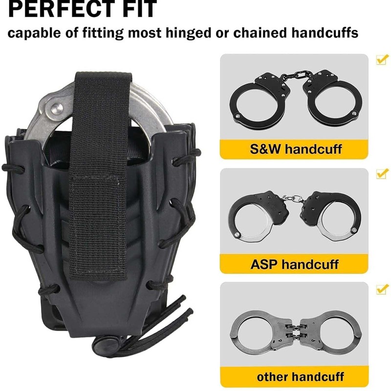 Double Handcuff Holster, Hangcuff Pouc,Open Top Handcuff Case, Cuff Pouch