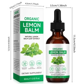 CJXHJY Zitronenmelisse (Melissa officinalis) Extrakt 60ml | Naturliches Nahrungserg?nzungsmittel | Stresmanagement & mentale Klarheit | Flssige Form fr schnelle Wirkung | Veganer