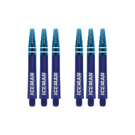 RED DRAGON Gerwyn Price Nitrotech Blue with Blue Top Medium Dart Stems - 2 Sets Per Pack (6 Stems Total)