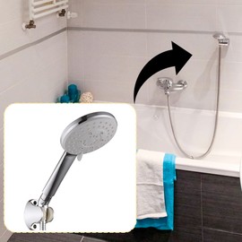 Handheld Shower Head Elbow Adapter G1/2" Conversion Joint Shower Connector 135 Degrees for Most Standard Shower Systems Silver