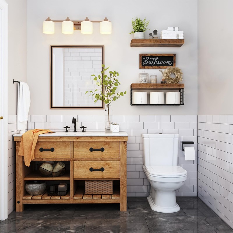 QEEIG ‎Bathroom Shelves Over Toilet - Paper Storage Wall Mounted