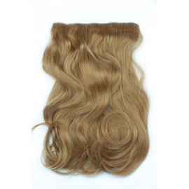 BOMBSHELL HAIR EXTENSIONS 180g 24" 5 Clips Flicky One Piece Half Head Clip On Hair Extensions Wig(M19 DARK GOLD BLONDE)