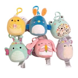 Squishmallows Easter Squad 3.5" Plush Toys, Set of 6 Mini Bunny, Butterfly, Frog Dolls