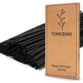 Reed Diffuser Sticks,7.5 Inch Natural Rattan Sticks,Diffuser Refills,Essential Oil Aroma Diffuser Replacements Sticks (Black Color)