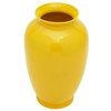 Red Lantern 14" Bright Yellow Tung Chi Vase