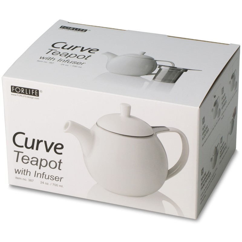 Forlife Curve 680.4 gram tetera con infusor, negro, (Black Graph), 24-Ounce
