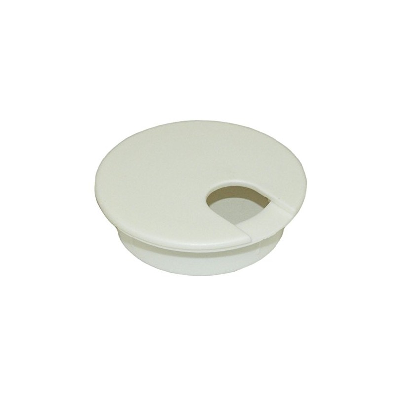 MyCableMart 2 1/2" Cut-Hole Size White Round Wire Management Grommet