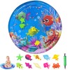MUNSKT Cat Water Play Mat with Fish Toys Inflator, Thickened