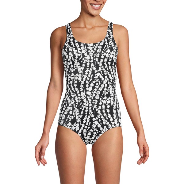 Lands' End Womens Chlorine Resistant Tugless Tank Soft Cup One