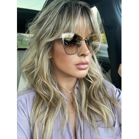 DIFF Becky Designer Cat Eye Sunglasses for Women UV400 Gold + Brown Gradient