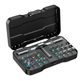 24 in1 Magnetic Screwdriver Set, Ankilo Ratchet Screwdriver Kit with DIY Detachable Ratchet Handle, Portable Precision Repair Tool Kit for Furniture Computer Bicycle