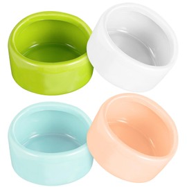 Sosoport 4pcs Hamster Food Bowls Small Tip Bowls for Cage Easy to Clean Hamsters and Small Pets