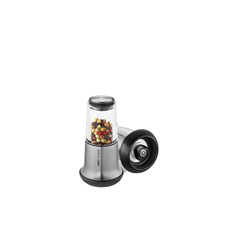 GEFU X-PLOSION Salt or Pepper Mill, Stainless Steel, 10.7 cm