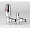 Greenedhouse ZZ-3022 Thermostatic Radiator & Towel Rail Valve Angled, Chrome