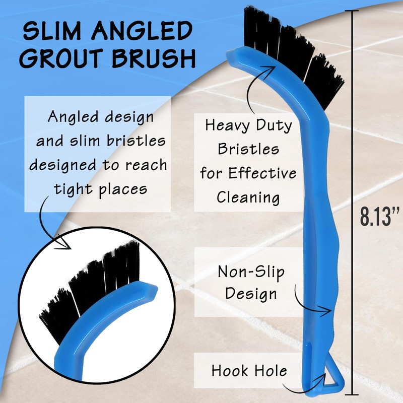 Grout Brush - 6 Pk Grout Cleaner Brush - Shower
