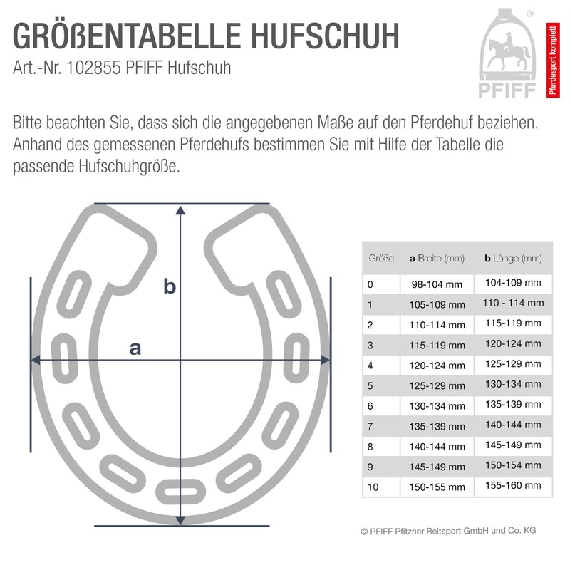 PFIFF 102855 Horse Hoof Boot Treatment Shoe, 1 Piece, Black/Blue,