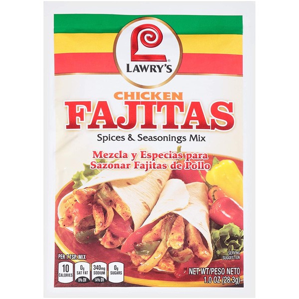 Lawry's Seasoning Mix Fajitas Chicken, 1 oz (Pack of 24)