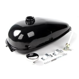 SUNQIAO Motorized Bicycle Gas Tank, Petcock Cap For 49cc 60cc 80cc Motorized Bicycle Bike 4L