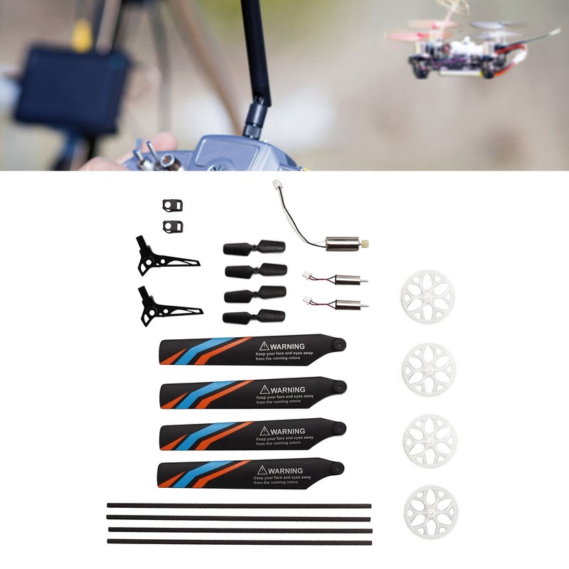 Helicopter Full Replacement Parts Set with 7 Accessories RC Rotor