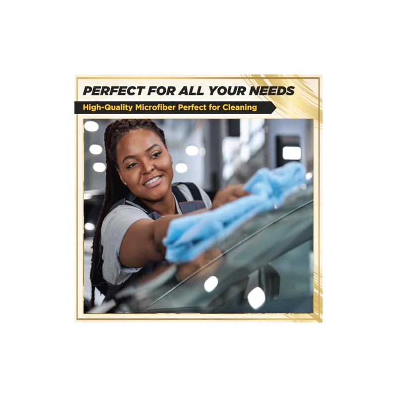 CarMax™ - 40 Multi-Purpose Blue Car Cleaning & Detailing Microfibres