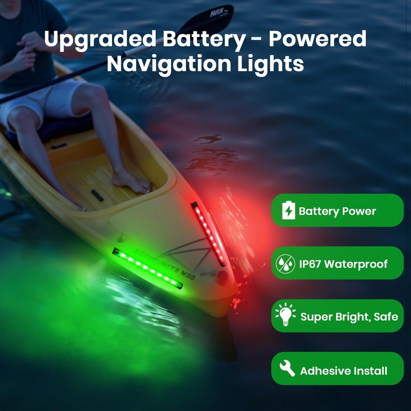 Battery Powered Led Navigation Lights For Boats Led, IP67 Waterproof