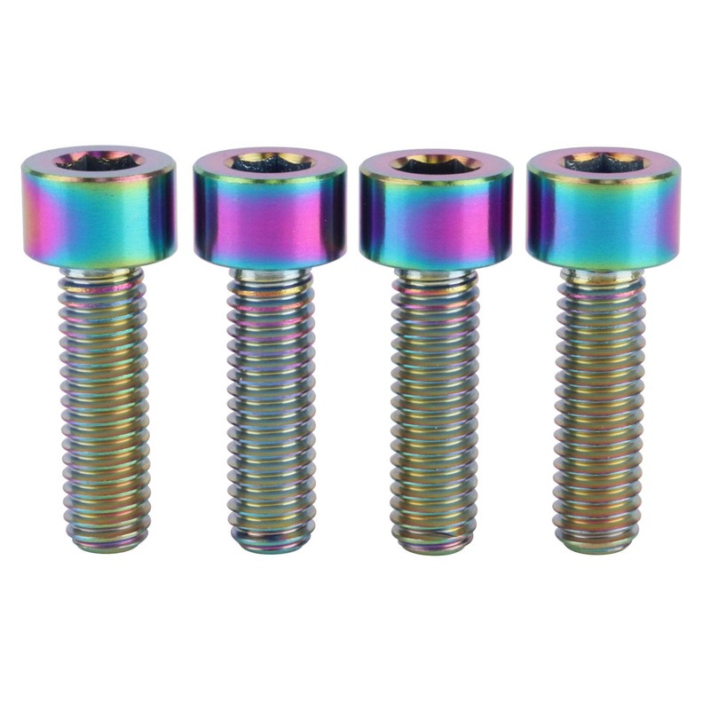 UHDFBDHF Titanium Bolt M6 x 20mm Hex Bolt for Bicycle