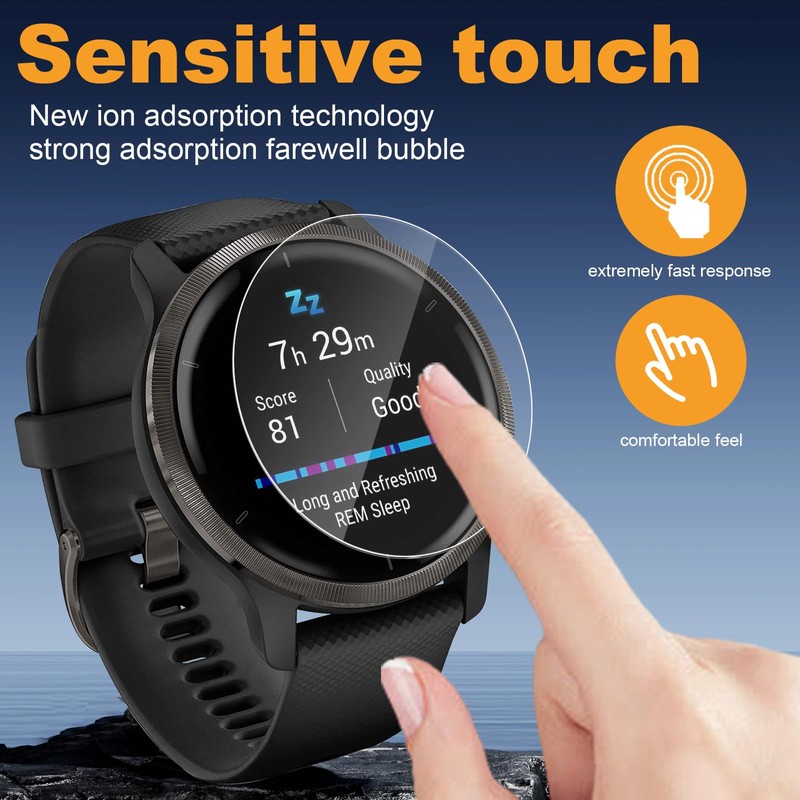 ECZOIL 4-Pack Screen Protector for Garmin Venu 2 TPU Self-Healing