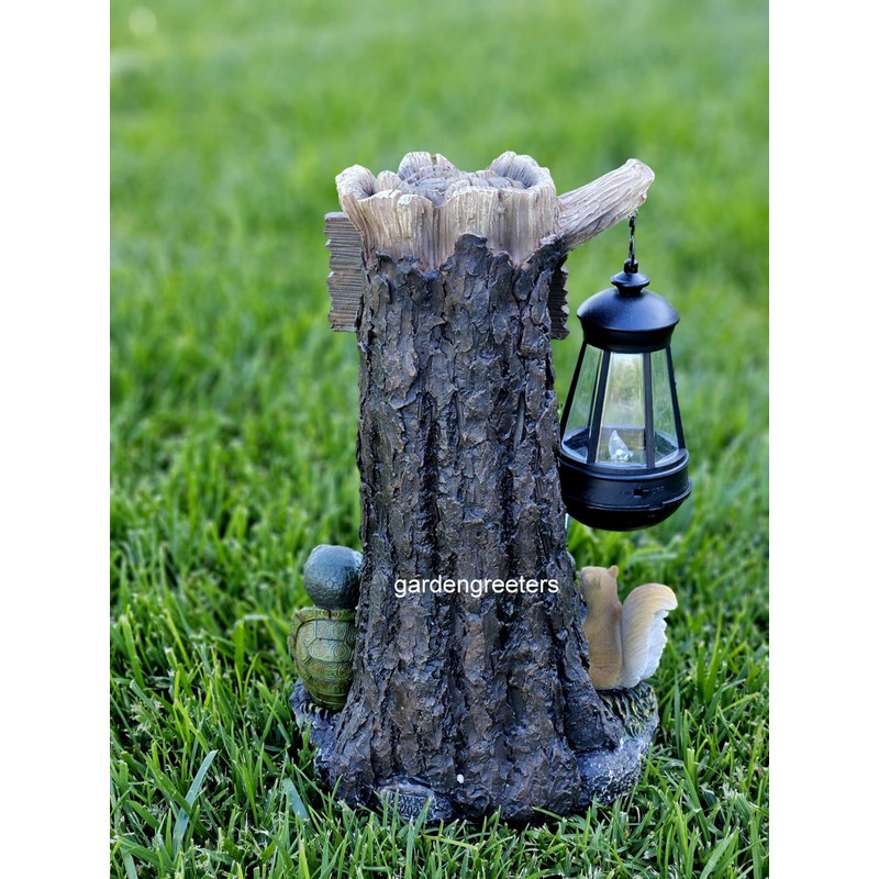 Bear Cubs with Solar Light Statue Solar Bear Lantern Figurine