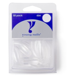 Young Nails False Nail Tip, Clear #3, 50 Count