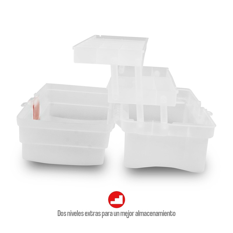 Caja Botiquín Vanity 14", Transparente/rojo - 6475 Santul