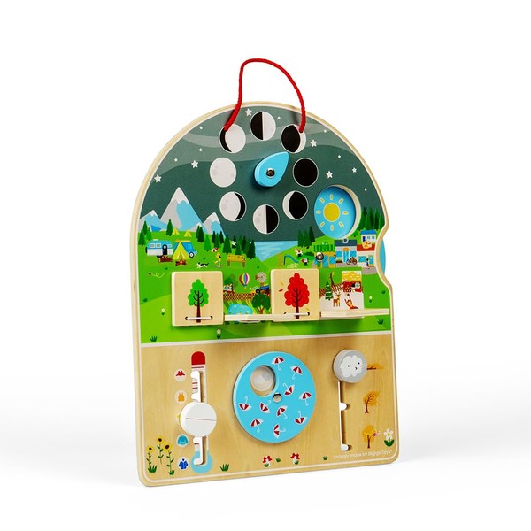 Bigjigs Toys Wooden Weather Board - Visual & Interactive Weather