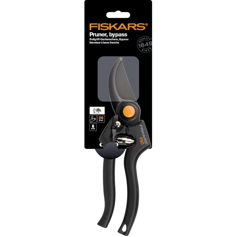 Fiskars Pro Pruner P90, Cutting diameter: 2.6 cm, Steel blades