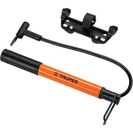 Bomba de Aire Mini Truper BOM-MI con Base de Pedal Abatible – Inflado Rápido para Bicicleta y Más